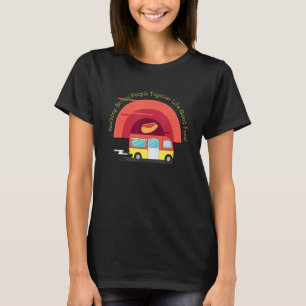 Voeding brengt mensen samen met voedsel vrachtwage t-shirt