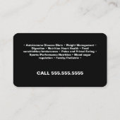 🥄 Voeding Coaching Voedingsdeskundige Zwart Visitekaartje (Achterkant)