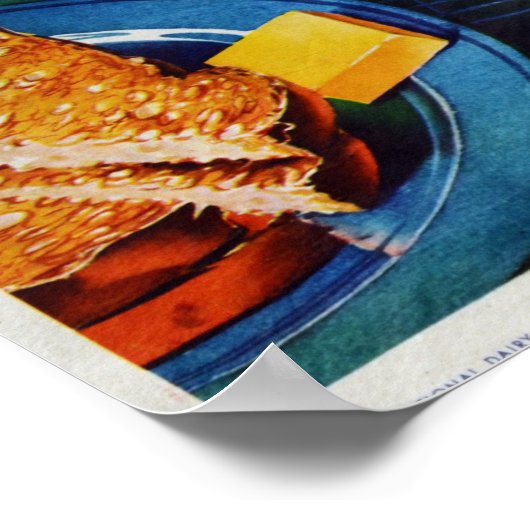  voeding Eat Breakfast Milk Fruit Cerea Poster (Hoek)