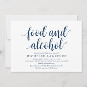 Voeding en alcohol, moderne Vrijgezellenfeest fees Kaart (Voorkant)