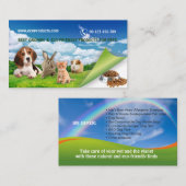 Voeding en benodigdheden voor gezelschapsdieren, d visitekaartje (Voorkant / Achterkant)