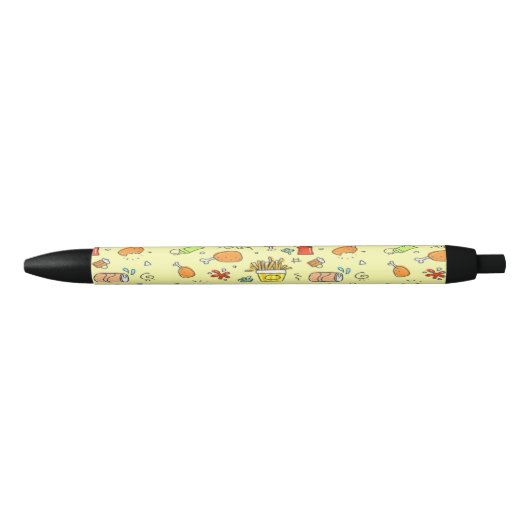 Voeding en drink zwarte inkt pen (Voorkant)