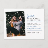 Voeding en slechte dans | Blauw handschrift Briefkaart (Voorkant)