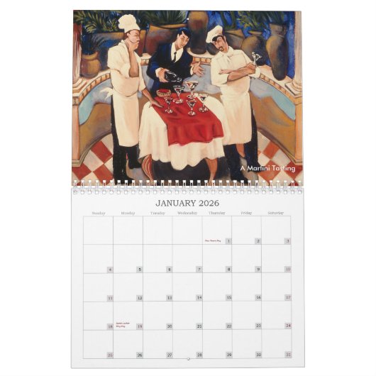Voeding en wijn | De schilderijen van Andrea ... Kalender (Jan 2026)