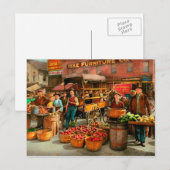 Voeding - groenten - Indianapolis Market 1908 Briefkaart (Voorkant / Achterkant)