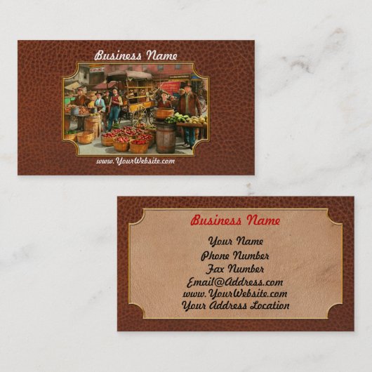 Voeding - groenten - Indianapolis Market 1908 Visitekaartje (Voorkant / Achterkant)