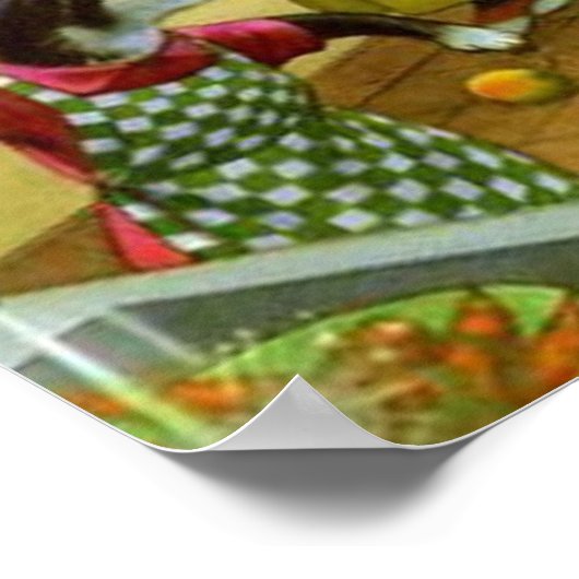 Voeding in de huiselijke druk van het Kat Poster (Hoek)