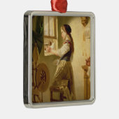 Voeding in de winter metalen ornament (Rechts)