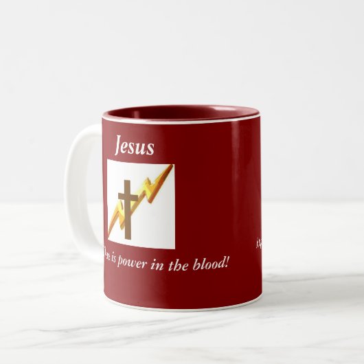 Voeding in het bloed tweekleurige koffiemok (Voorkant links)