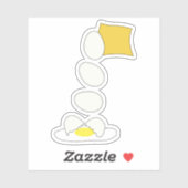 Voeding - kaas versus eieren. sticker (Vel)