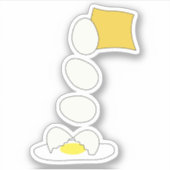 Voeding - kaas versus eieren. sticker (Voorkant)