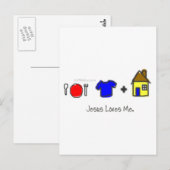 Voeding, kleding en schelp briefkaart (Voorkant / Achterkant)