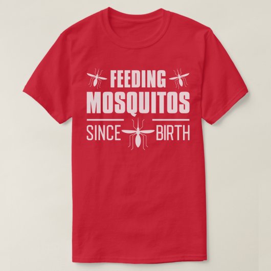Voeding muggen sinds de geboorte t-shirt (Design voorkant)