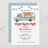 Voeding op Birthday Party - uitnodiging (Voorkant / Achterkant)