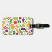 Voeding op witte achtergrond bagagelabel (Voorkant horizontaal)