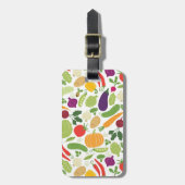 Voeding op witte achtergrond bagagelabel (Voorkant verticaal)