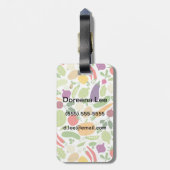 Voeding op witte achtergrond bagagelabel (Achterkant verticaal)