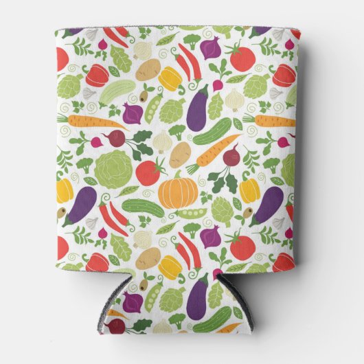 Voeding op witte achtergrond blikjeskoeler (Voorkant)