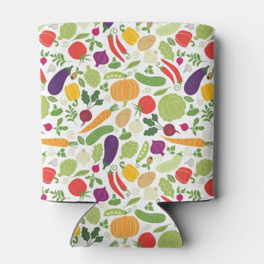 Voeding op witte achtergrond blikjeskoeler (Achterkant)