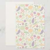 Voeding op witte achtergrond briefpapier (Voorkant / Achterkant)