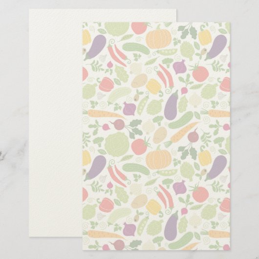 Voeding op witte achtergrond briefpapier (Voorkant / Achterkant)