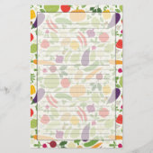 Voeding op witte achtergrond briefpapier (Voorkant)