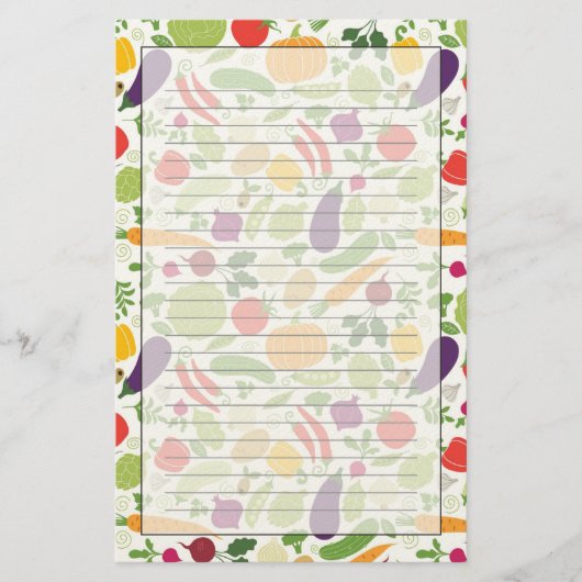 Voeding op witte achtergrond briefpapier (Voorkant)