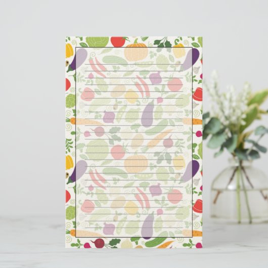 Voeding op witte achtergrond briefpapier (Staand voorkant)