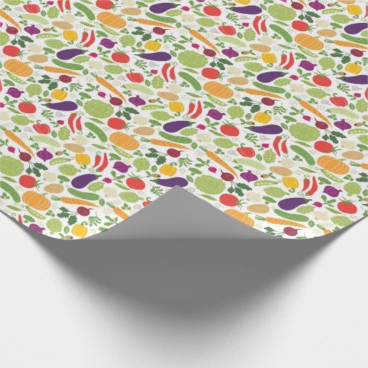 Voeding op witte achtergrond cadeaupapier (Hoek)