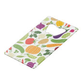 Voeding op witte achtergrond creditkaart flessenopener (Achterkant Gekanteld)