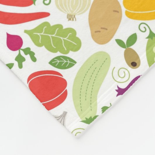 Voeding op witte achtergrond fleece deken (Hoek)