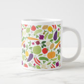 Voeding op witte achtergrond grote koffiekop (Rechts)