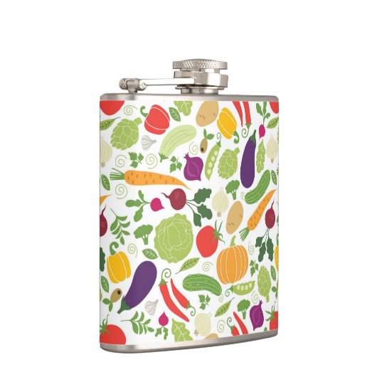 Voeding op witte achtergrond heupfles (Rechts)