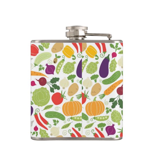 Voeding op witte achtergrond heupfles (Achterkant)