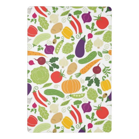 Voeding op witte achtergrond mini klembord (Achterkant)