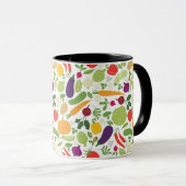 Voeding op witte achtergrond mok (Voorkant rechts)