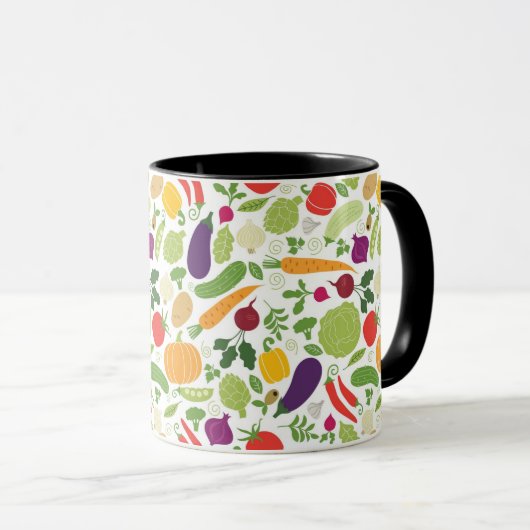 Voeding op witte achtergrond mok (Voorkant rechts)