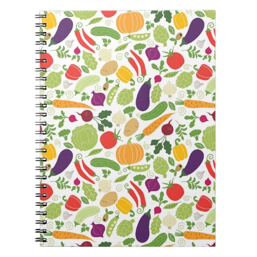 Voeding op witte achtergrond notitieboek (Voorkant)