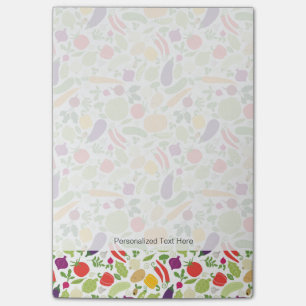 Voeding op witte achtergrond post-it® notes