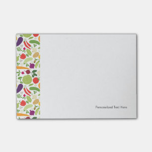 Voeding op witte achtergrond post-it® notes