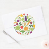 Voeding op witte achtergrond ronde sticker (Envelop)