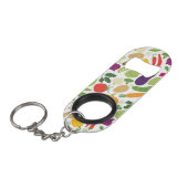 Voeding op witte achtergrond sleutelhanger flessenopener (Voorkant Gekanteld)