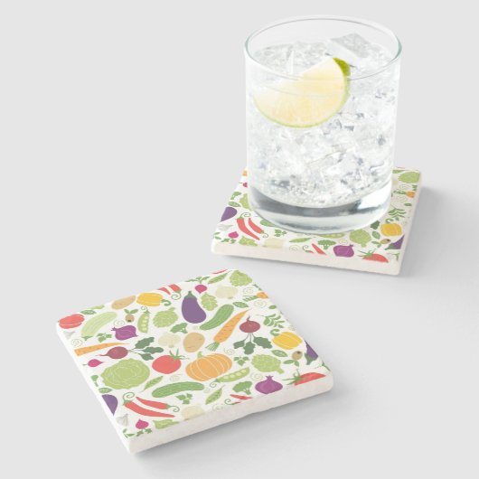 Voeding op witte achtergrond stenen onderzetter (Zijkant)