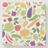 Voeding op witte achtergrond stenen onderzetter (Voorkant)