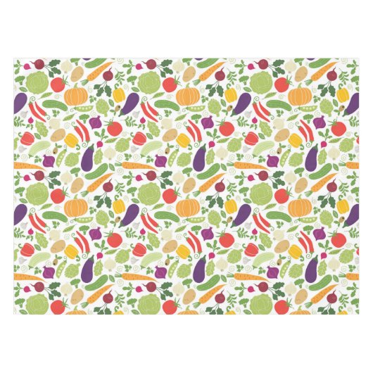 Voeding op witte achtergrond tafelkleed (Voorkant (Horizontaal))