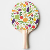 Voeding op witte achtergrond tafeltennisbatje (Voorkant)