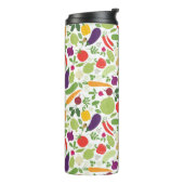 Voeding op witte achtergrond thermosbeker (Gedraaid links)