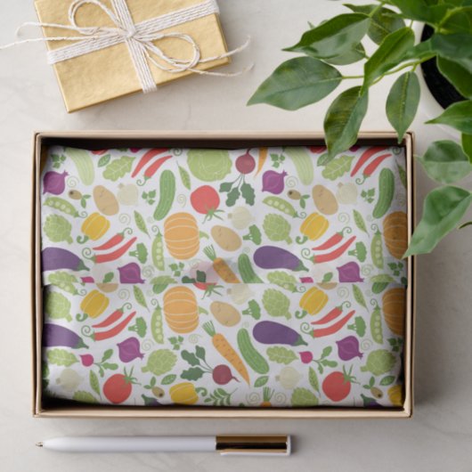 Voeding op witte achtergrond tissuepapier (Geschenk)