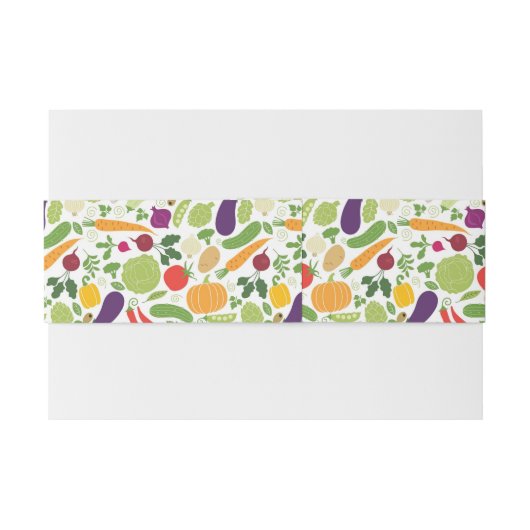 Voeding op witte achtergrond uitnodigingen wikkel (Achterkant Voorbeeld)