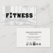 Voeding Persoonlijke gezondheid | Fitness dumbbell Afsprakenkaartje (Voorkant / Achterkant)